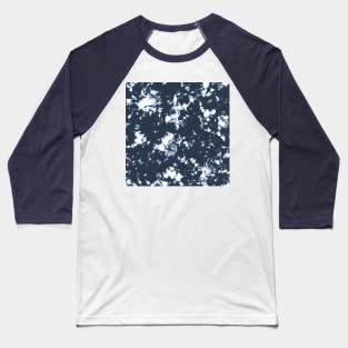 Navy blue Storm - Tie Dye Shibori Texture Baseball T-Shirt